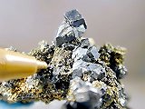 A photo of the mineral acanthite