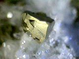 A photo of the mineral chalcopyrite