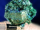 A photo of the mineral cyanotrichite