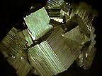 A photo of the mineral pyrite