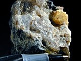 A photo of the mineral rhodizite
